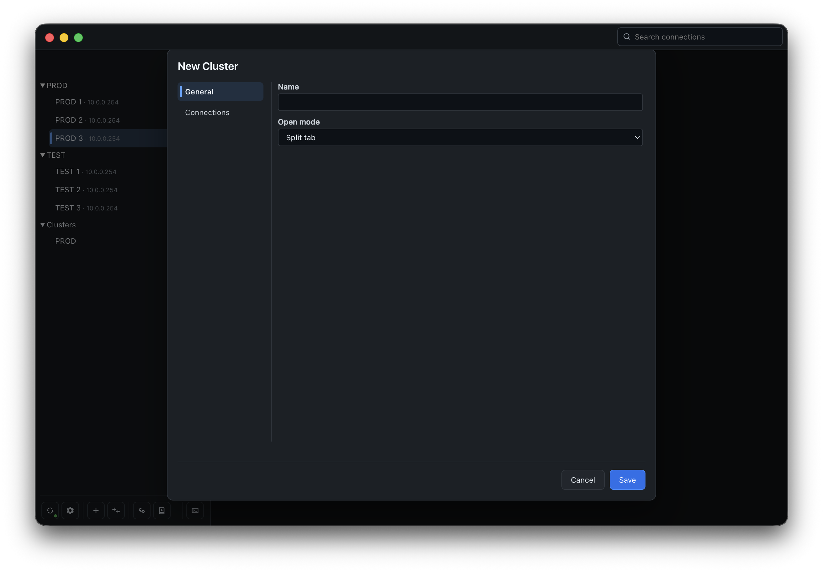 KaiTerm cluster editor.