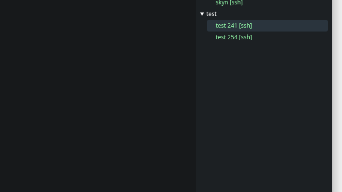 KaiTerm connection tree with folders and saved SSH connections.